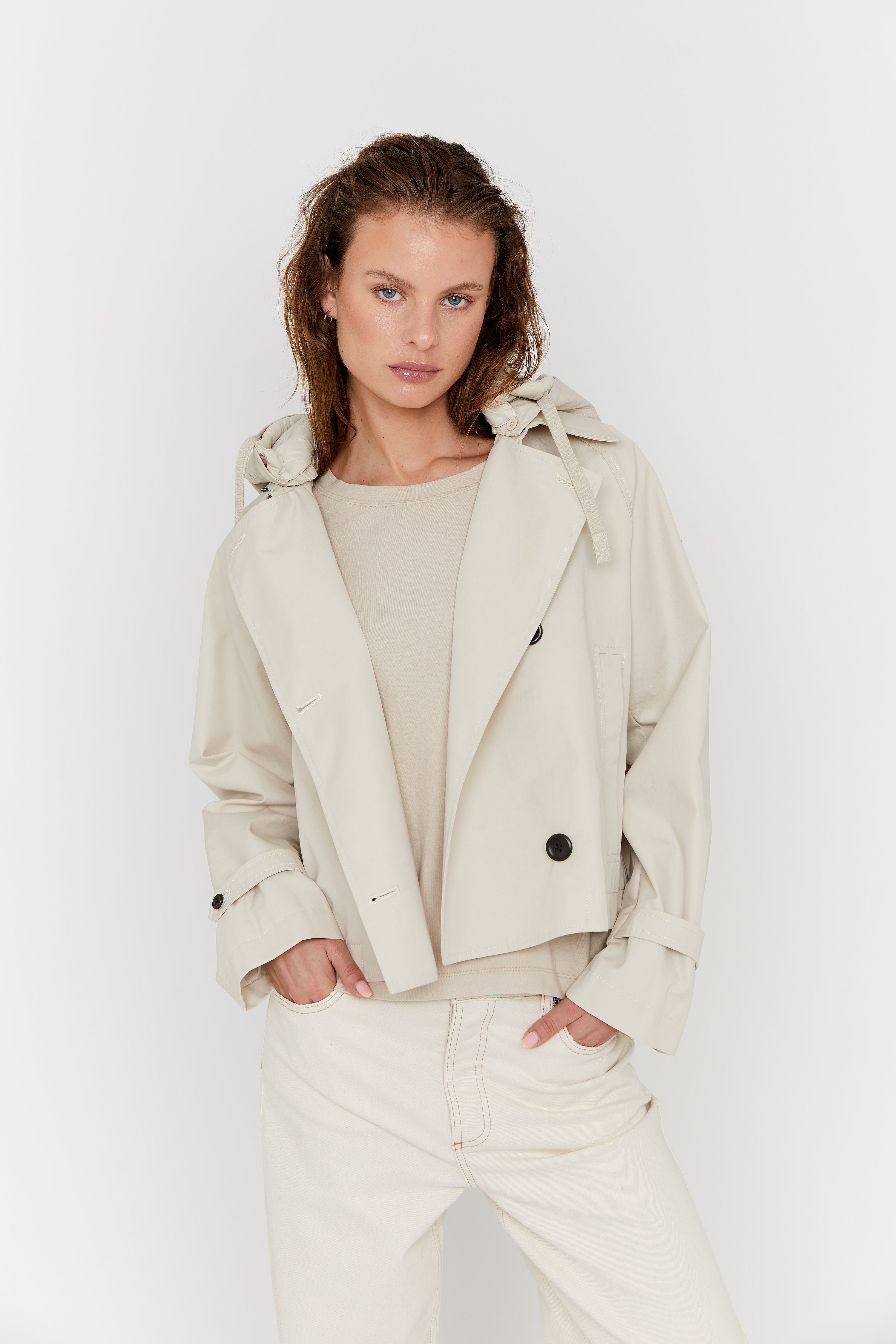 KIMBERLY - OVERSIZED FRAP FRONT TRENCH – HARUNOBUMURATA